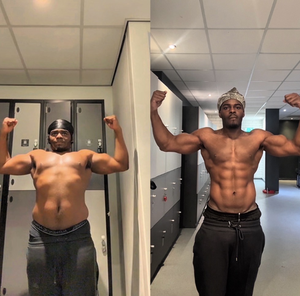 Client transformation - before and after fitness results